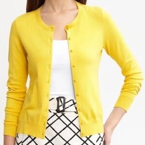 Banana Republic Yellow Cardigan